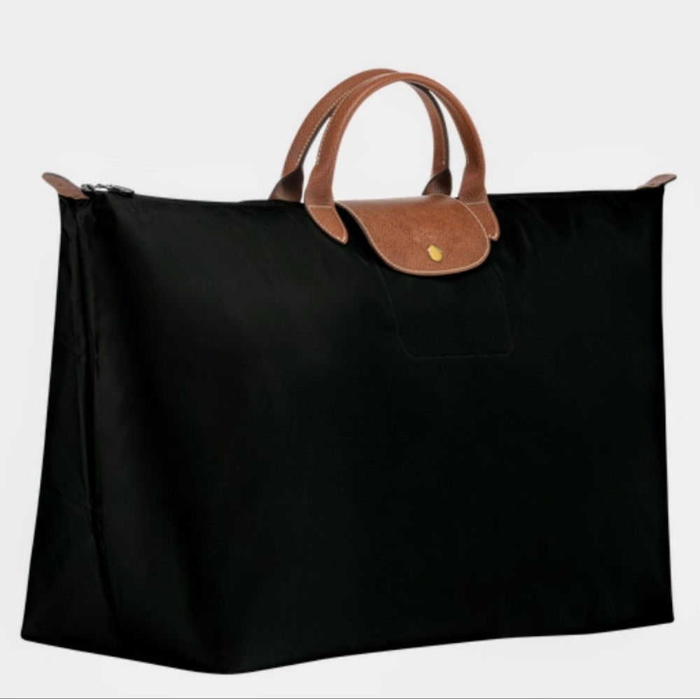 Longchamp  XL  LE  PLIAGE Black / Brown Travel Bag